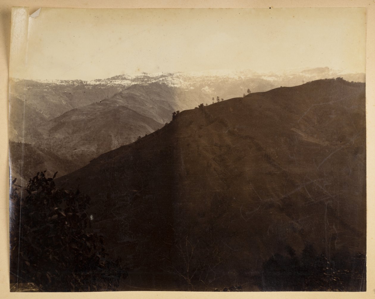 Berglandschap in Darjeeling, uit 