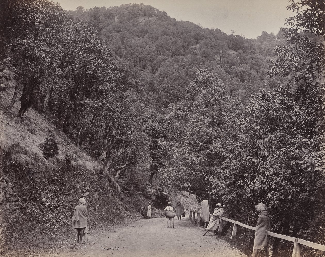 Shimla. The Mall of de hoofdstraat door Samuel Bourne