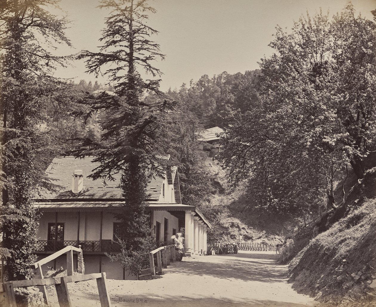 Simla. The Mall bij de Combermere Bridge door Samuel Bourne