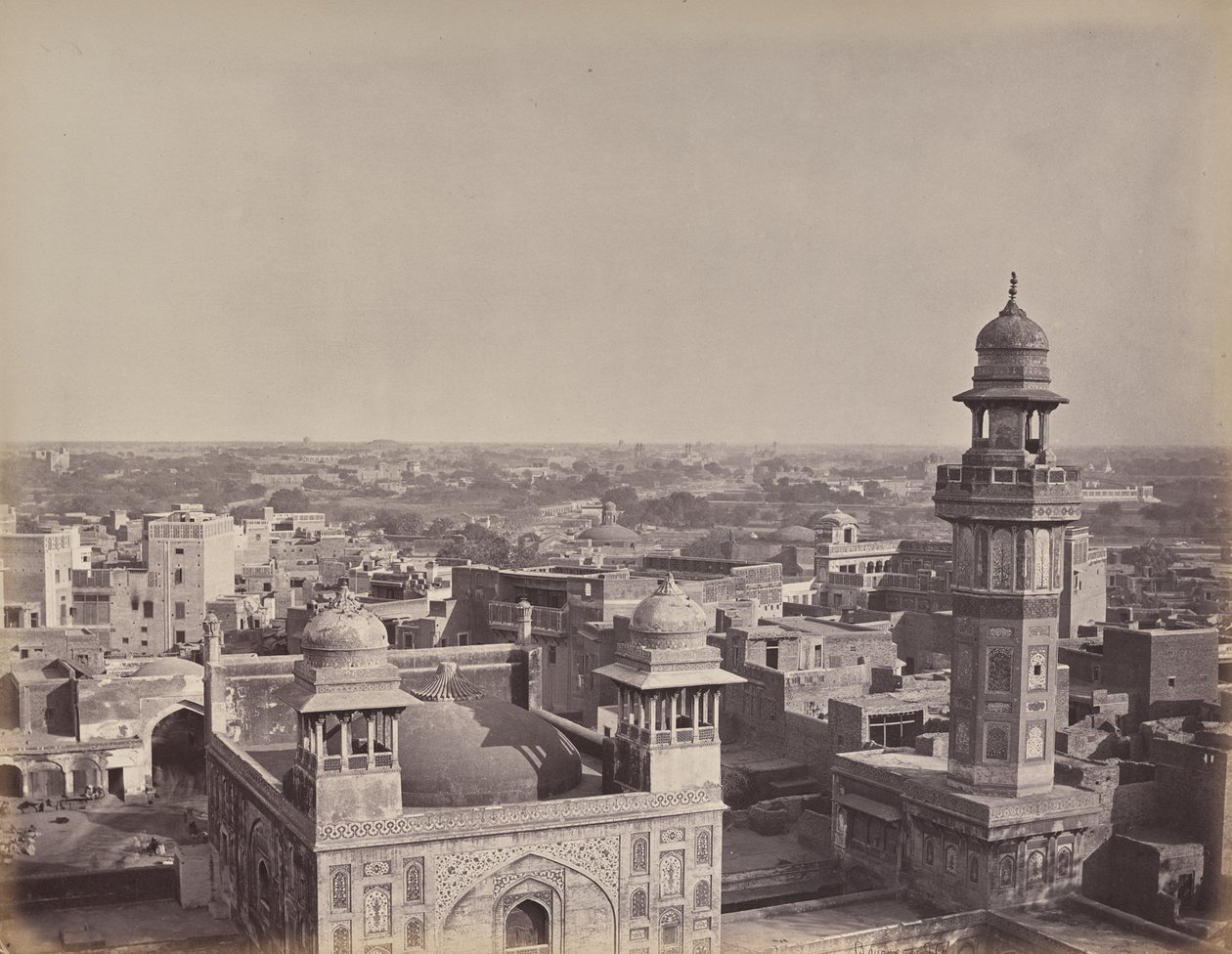 De stad Lahore. Een ander uitzicht vanuit het huis van Huzeer Khan door Samuel Bourne