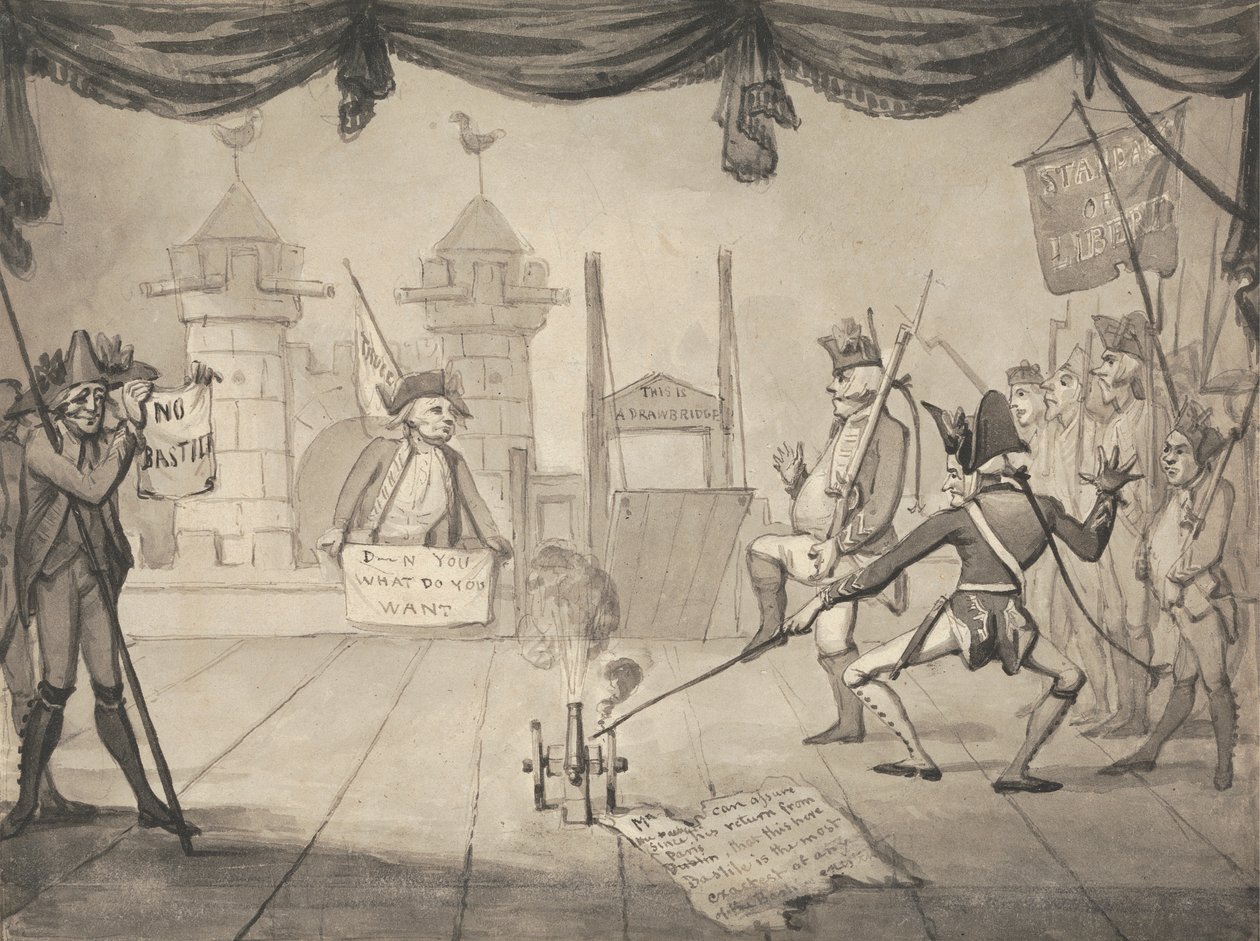 Een Amfitheatrale Versie van de Val van de Bastille door Samuel Collings