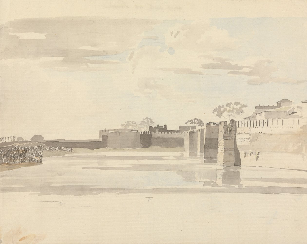 De Oostpoort in Tanjore (Z. India) door Samuel Davis