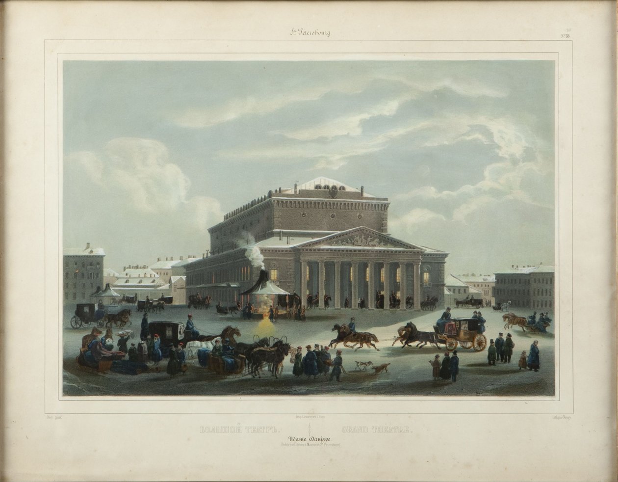 Het Sint-Petersburgs Keizerlijk Bolsjoj Kamenny Theater, Eind 1840 door Samuel Friedrich Diez