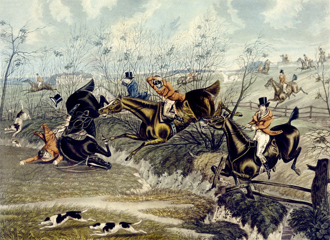 De Grote Leicestershire Vossenjacht, plaat 3, gegraveerd door Charles Hunt door Samuel Henry (after) Alken