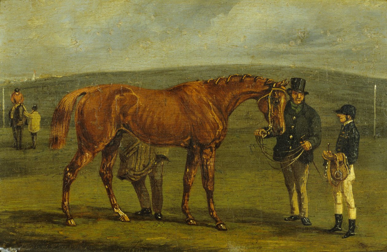 Voorbereiding op een race door Samuel Henry Alken