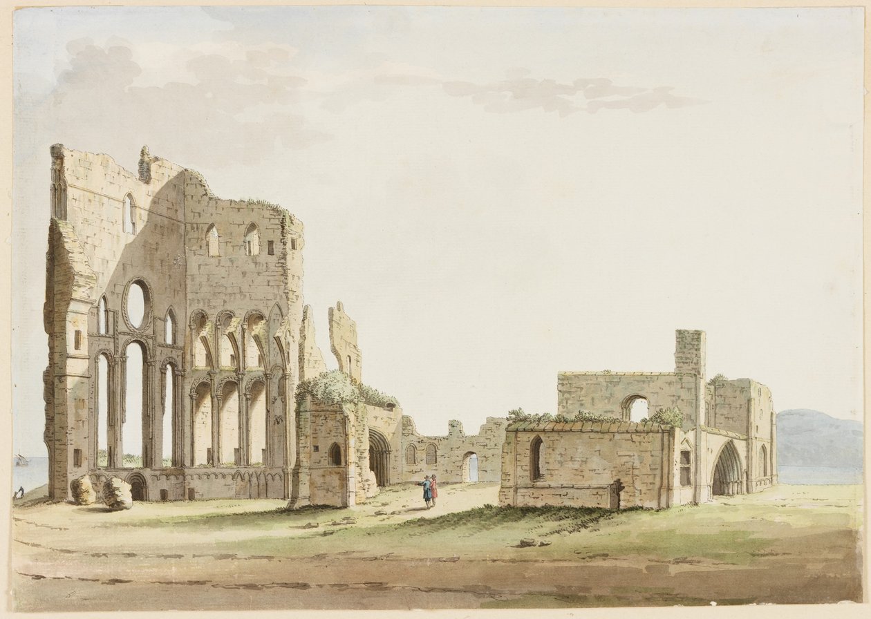 Tynemouth Priory, Northumberland door Samuel Hieronymous Grimm