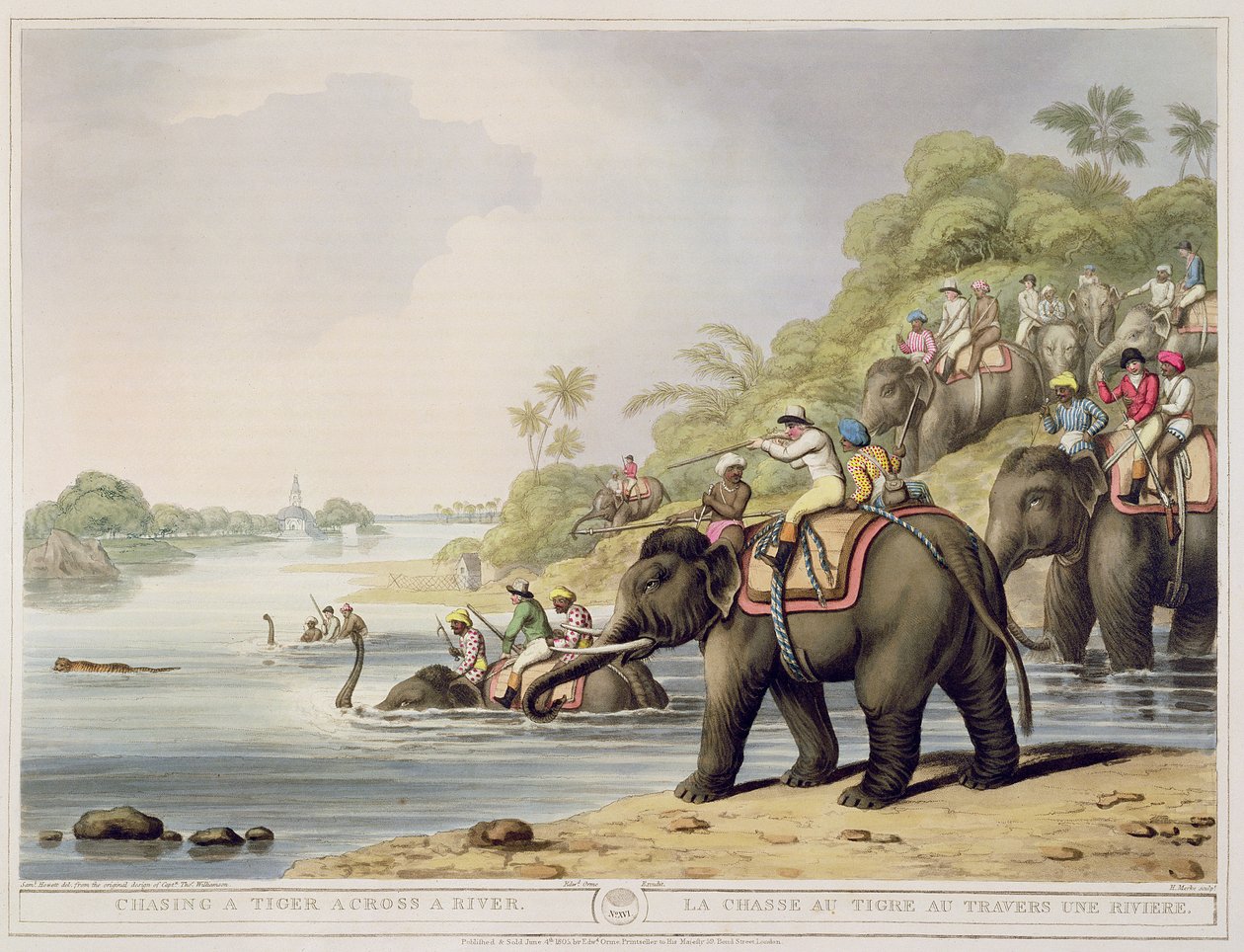 Een Tijger achterna over een Rivier, uit 