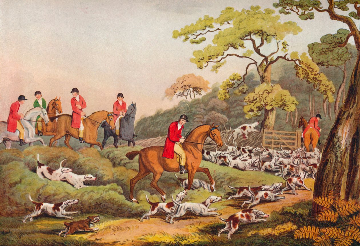 Op weg naar de dekking, c. 1810, 1922 door Samuel Howitt