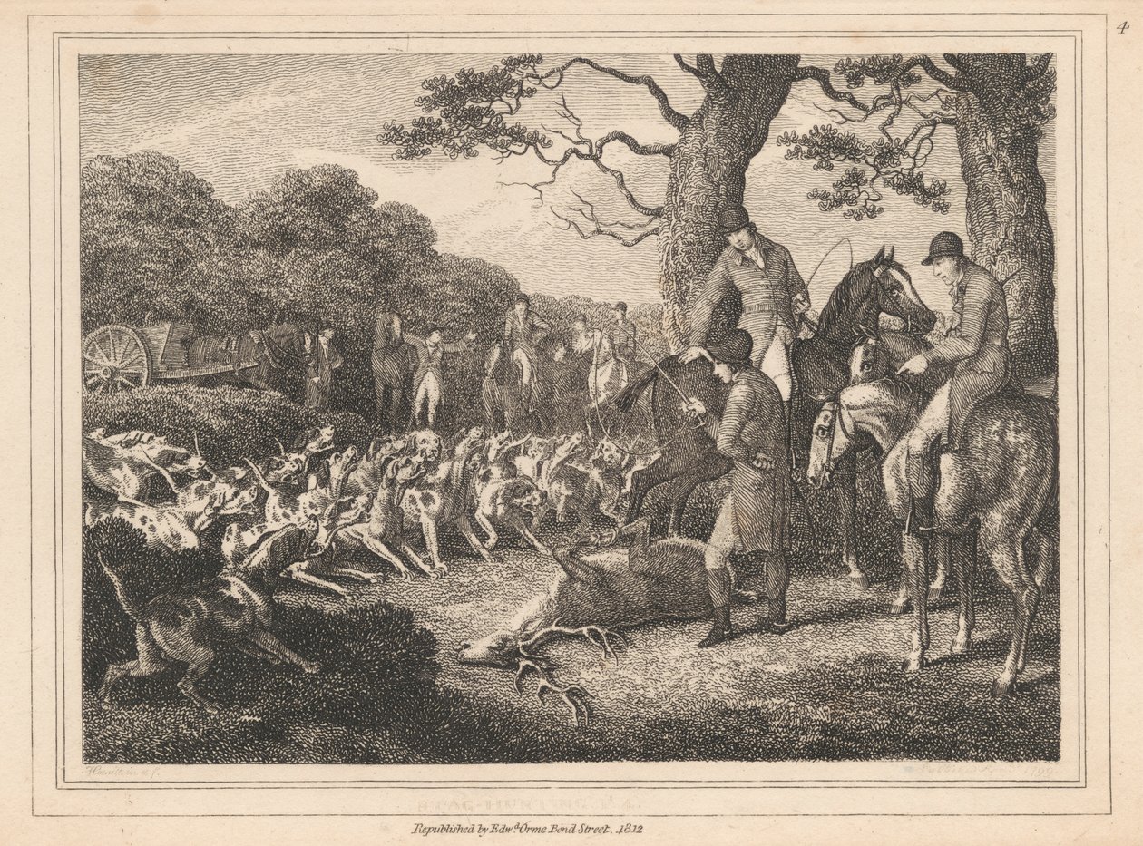 Hertenjacht door Samuel Howitt