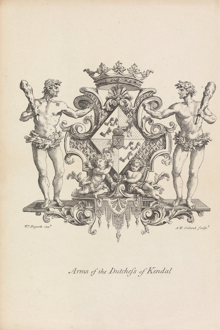 Wapens van de Hertogin van Kendal door Samuel Ireland