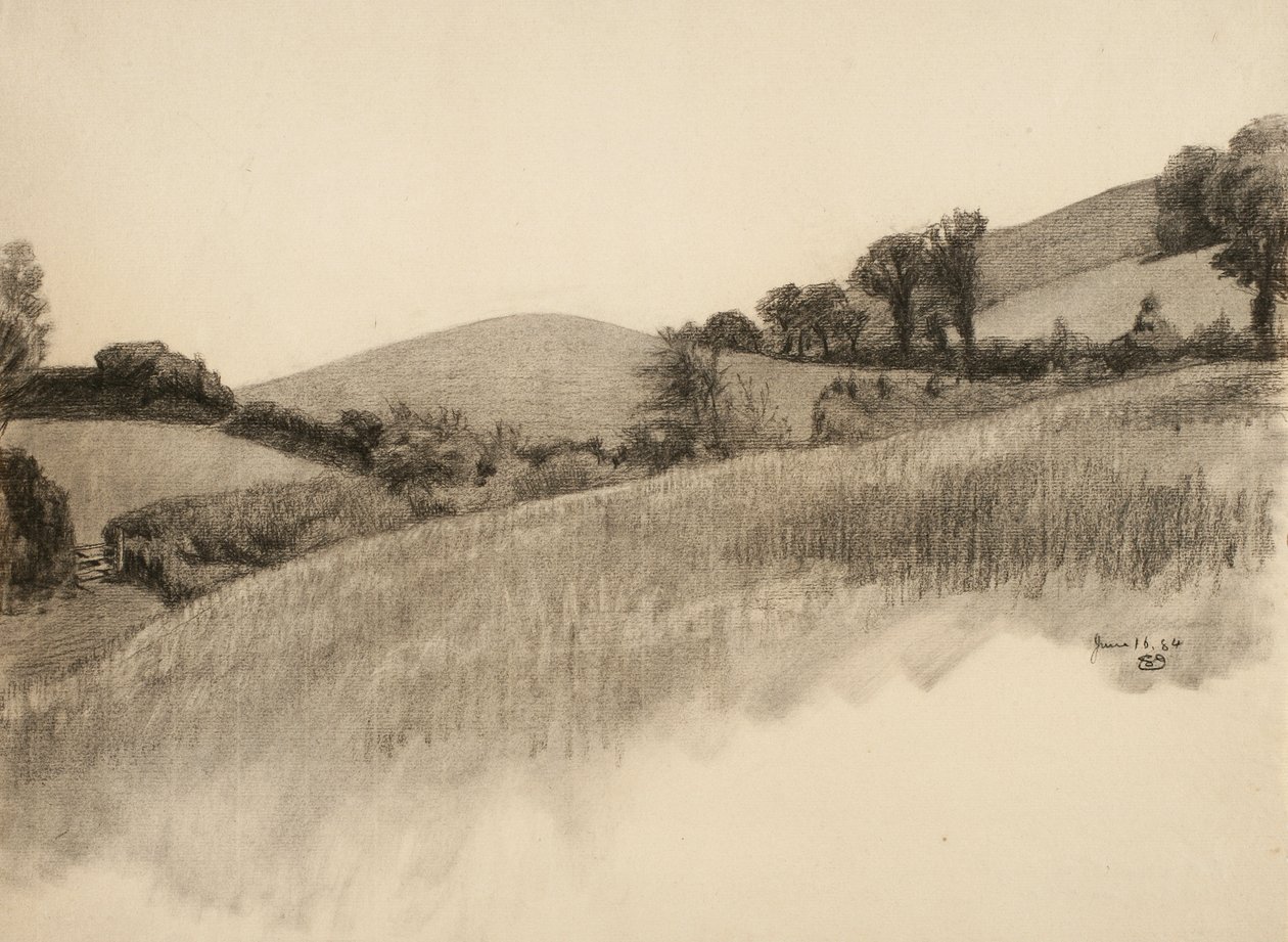 Landelijk landschap, 1884 door Samuel Isham