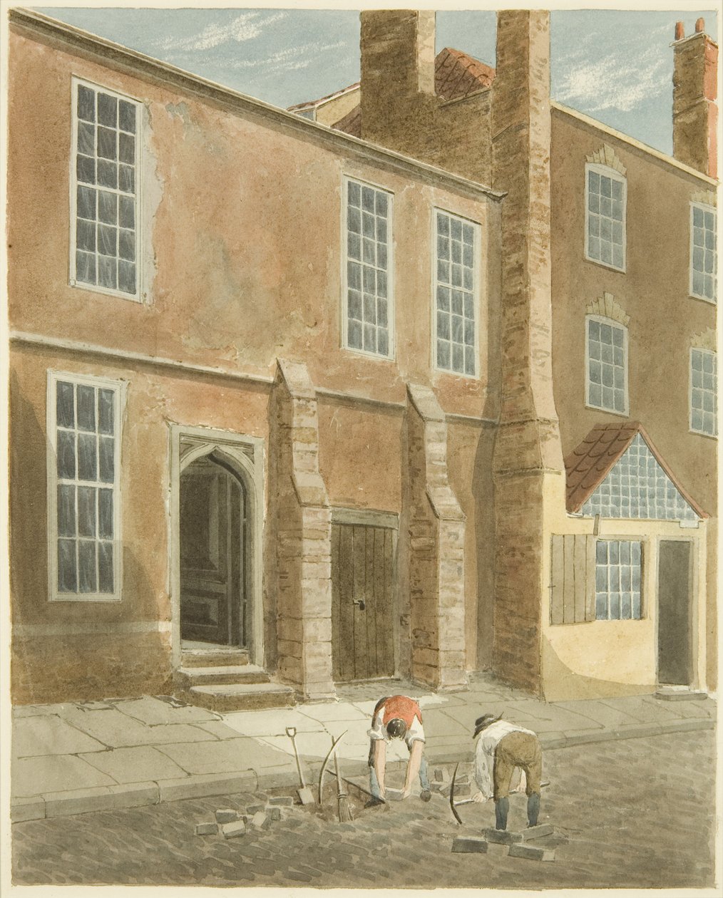 Restanten van Bristol Castle op een huis in Castle Green door Samuel Jackson
