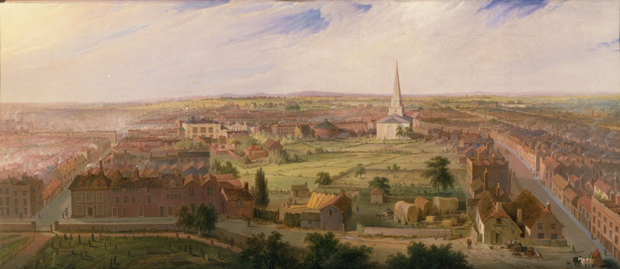 Birmingham vanaf de Koepel van de St. Philip