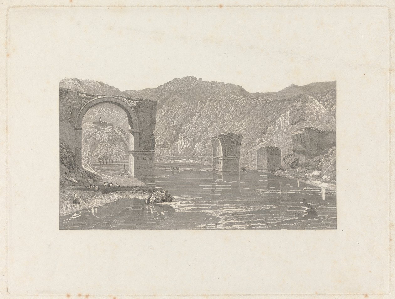 Brug bij Narni door Samuel Middiman