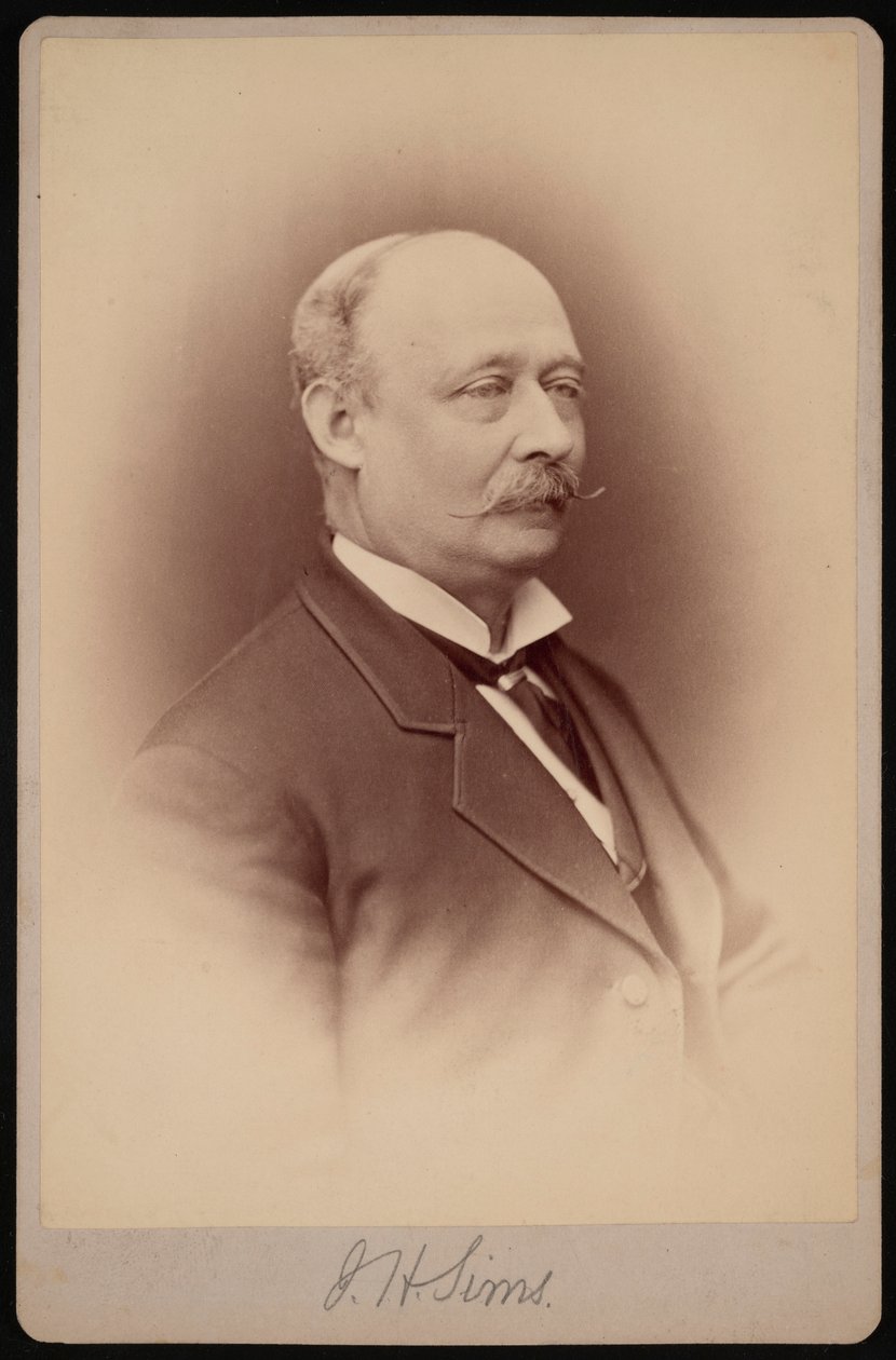 Portret van J.H. Sims, Tussen 1876 en 1880 door Samuel Montague Fassett