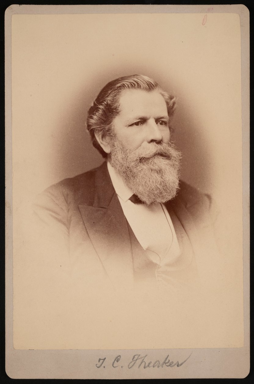 Portret van Thomas Clarke Theaker 1812-1883, tussen 1876 en 1880 door Samuel Montague Fassett