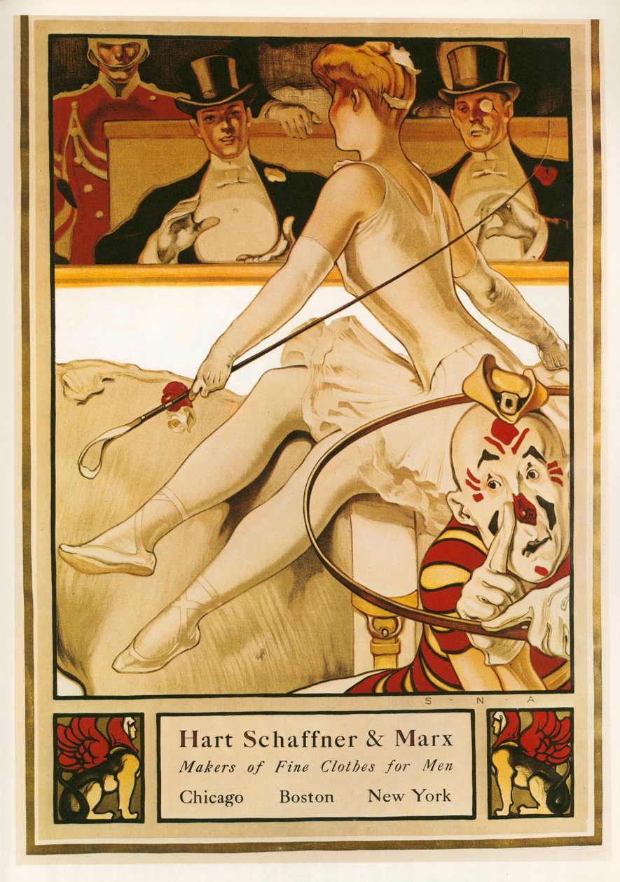Samuel Nelson Abbott: Hart and Marx, Makers van mooie kleren voor mannen. Verenigde Staten ... (litho) door Samuel Nelsol Abbott