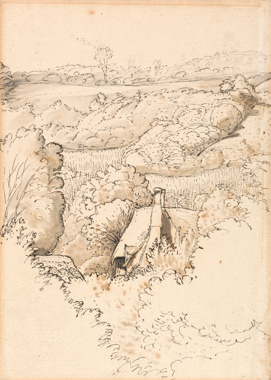 Een Huisje tussen Bomen, Shoreham door Samuel Palmer
