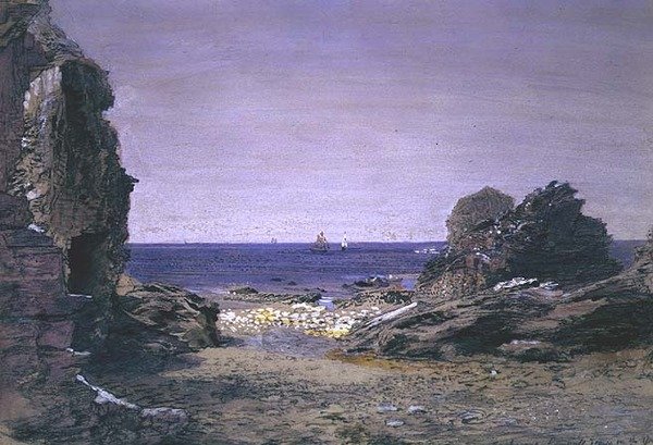 Achterwegen bij Tintagel, Cornwall door Samuel Palmer