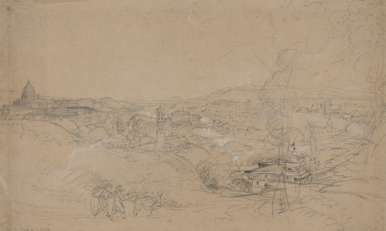 Rome vanuit San Spirito door Samuel Palmer