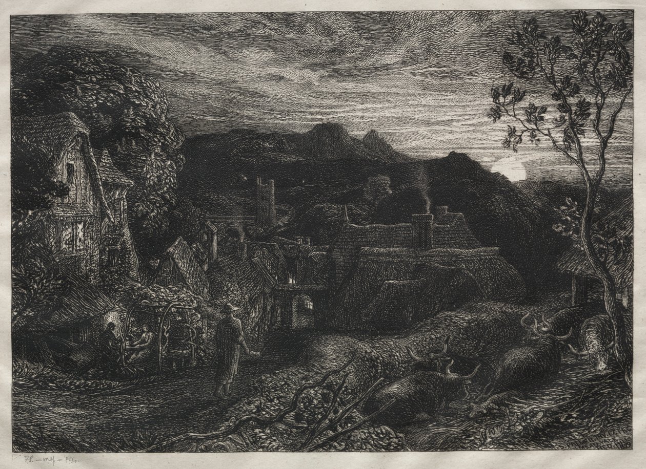 De belman door Samuel Palmer