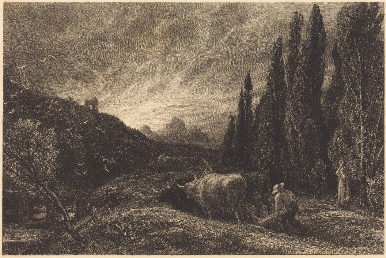 De vroege ploeger door Samuel Palmer