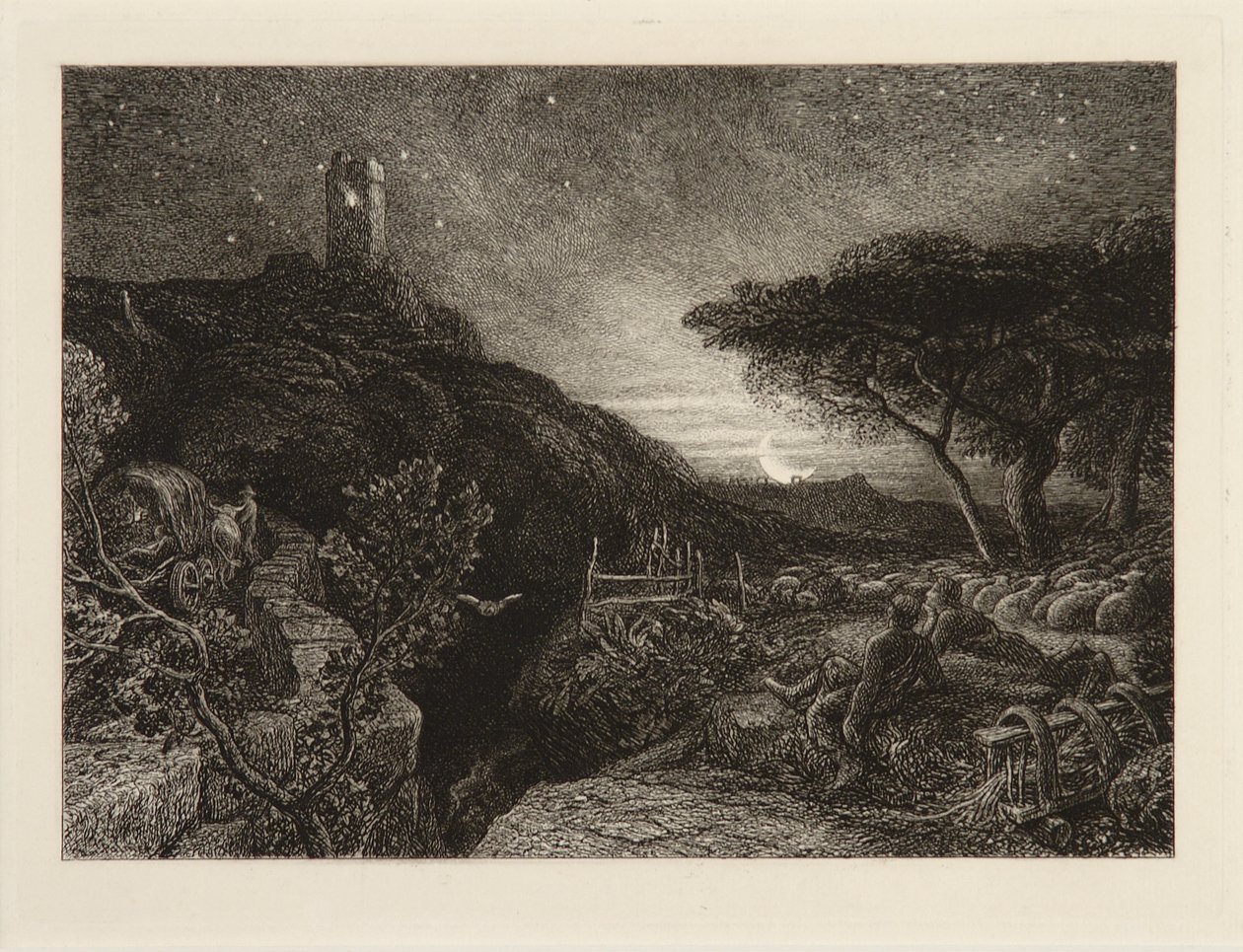 De eenzame toren door Samuel Palmer