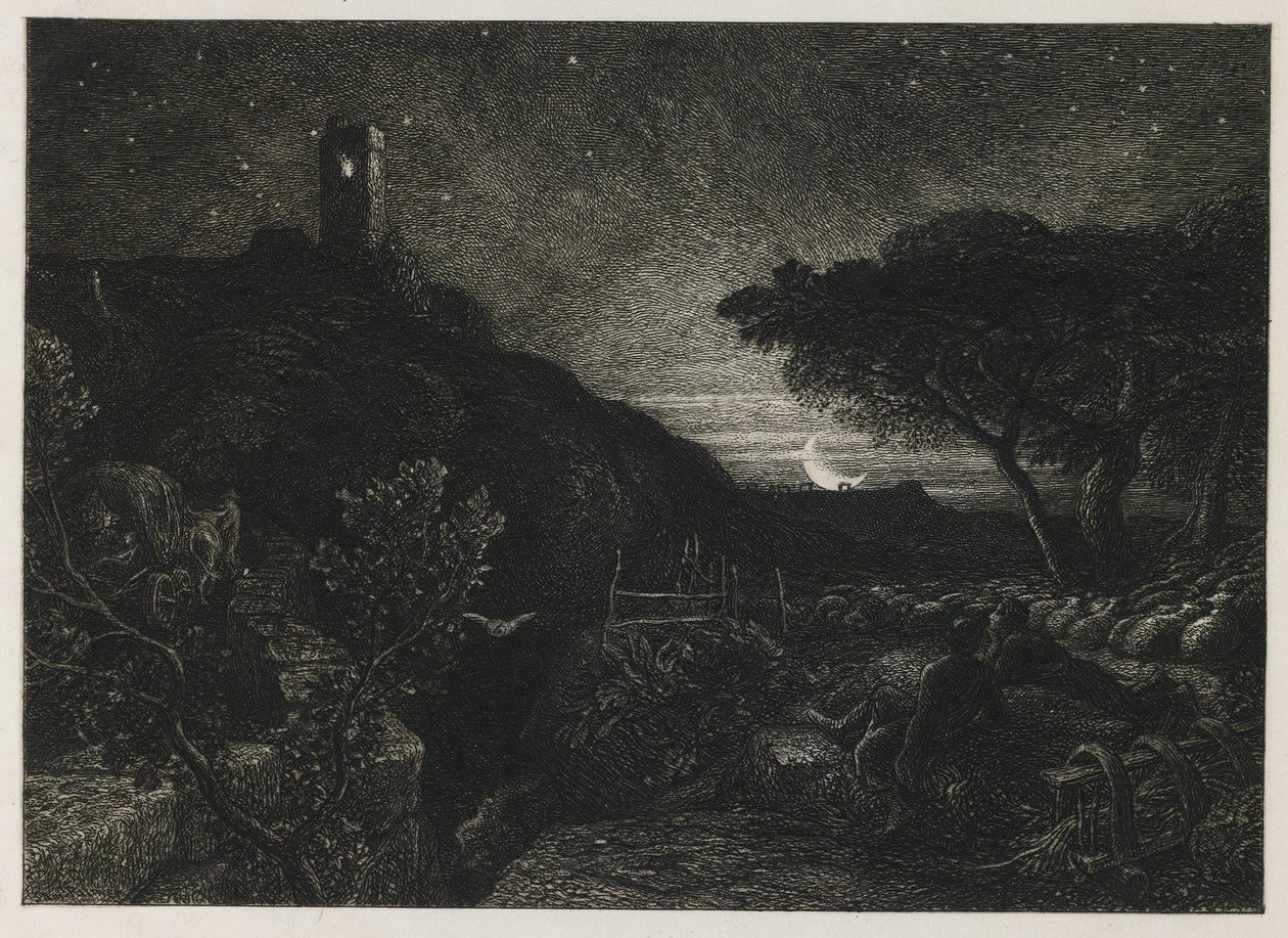 De eenzame toren door Samuel Palmer