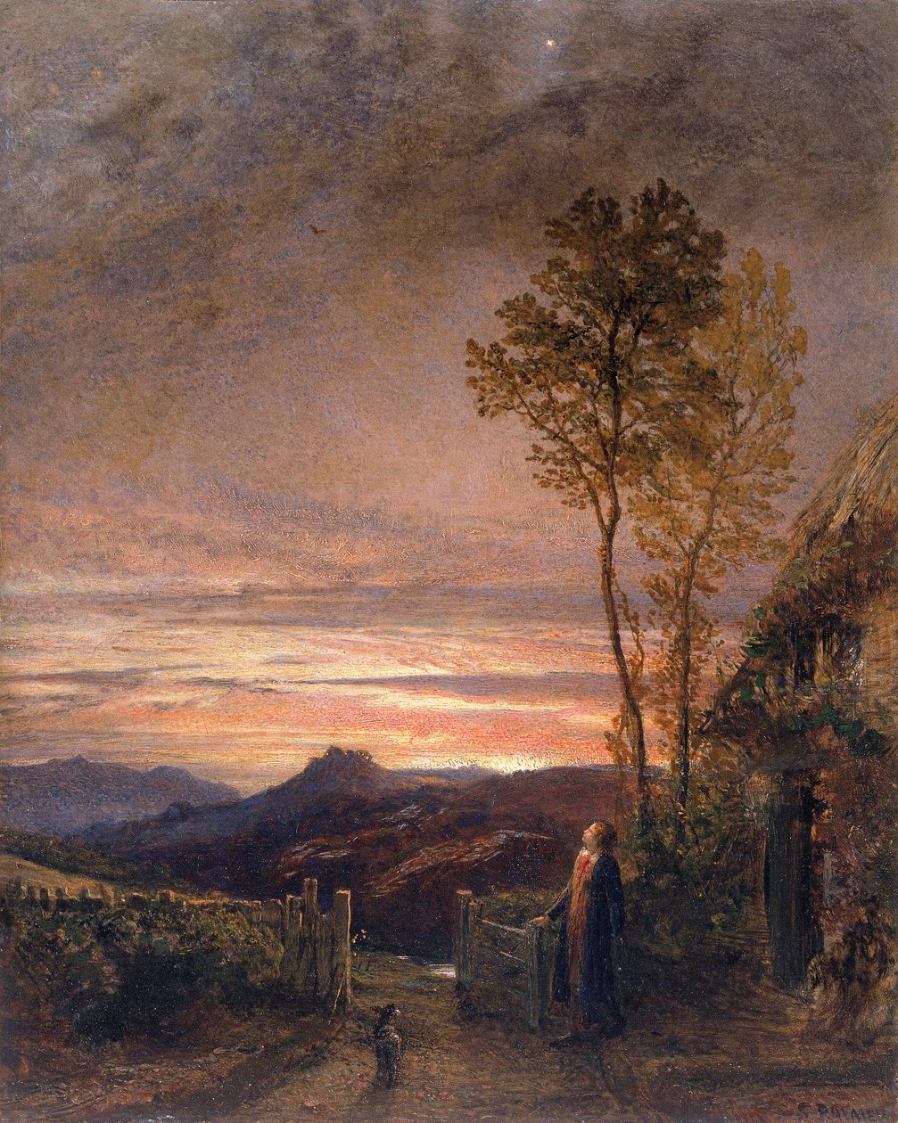 Het opstijgen van de veldleeuwerik, 1839-1840 door Samuel Palmer