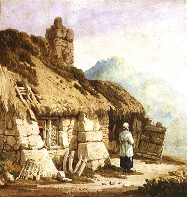 Een Dartmoor Cottage door Samuel Prout