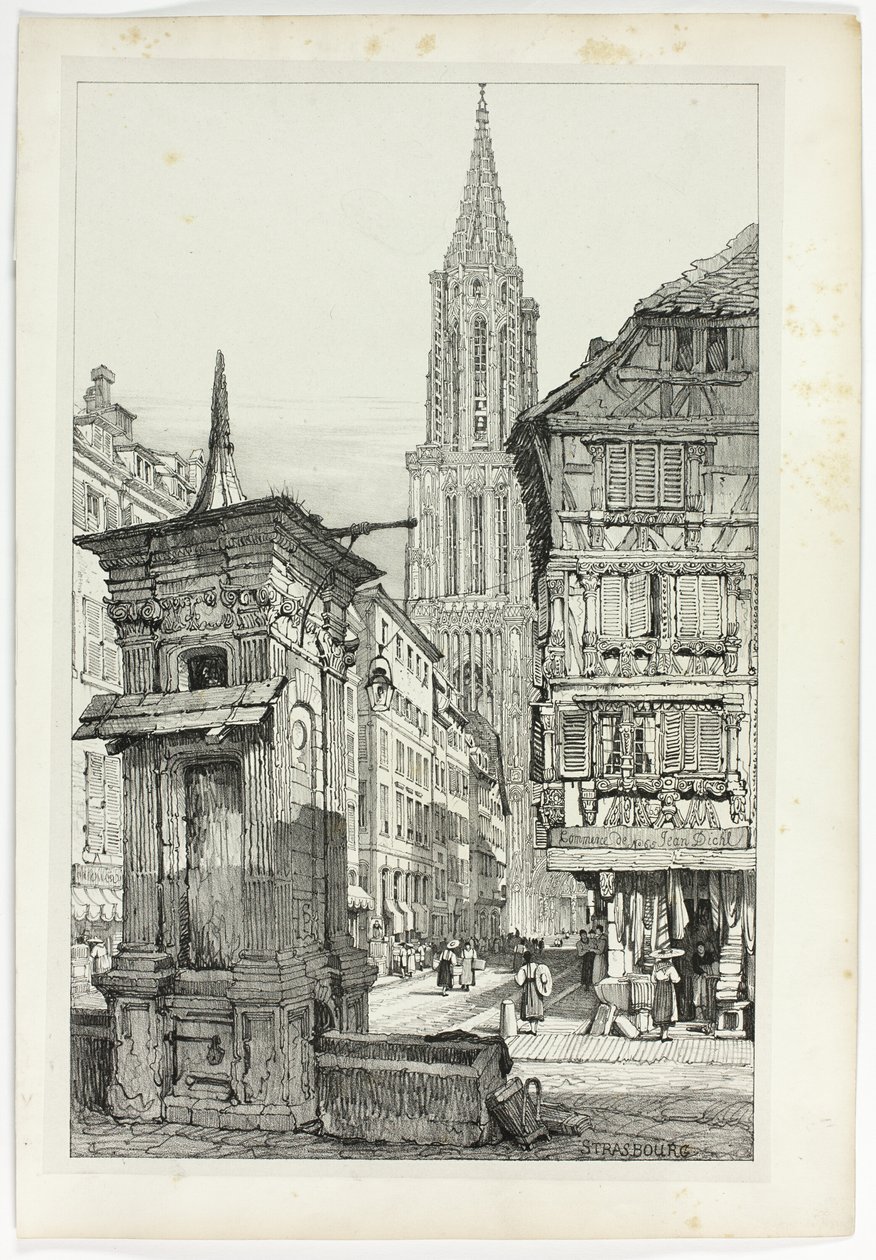 Straatsburg door Samuel Prout