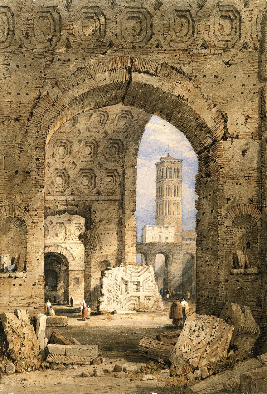 Tempel van de Vrede, Romeins Forum door Samuel Prout