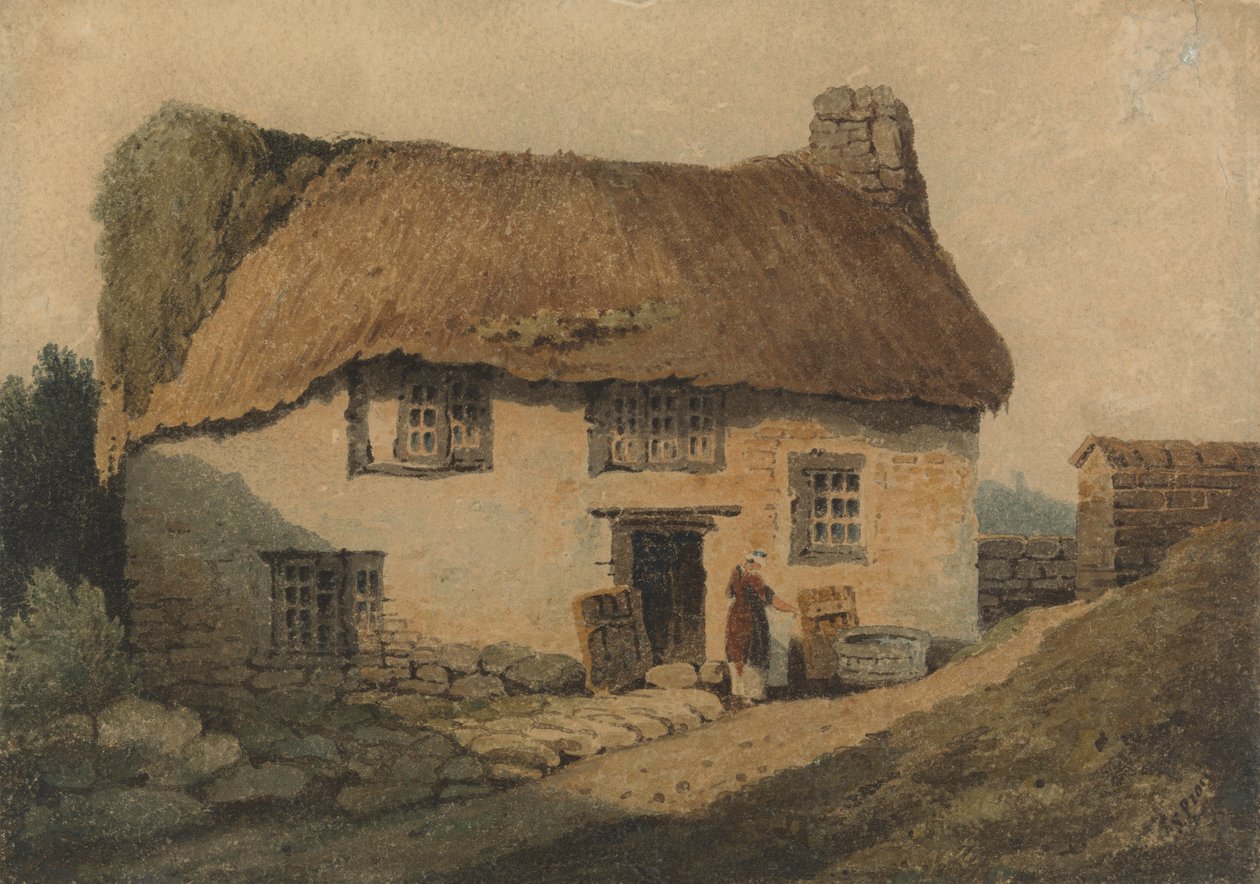 Het rieten huisje door Samuel Prout
