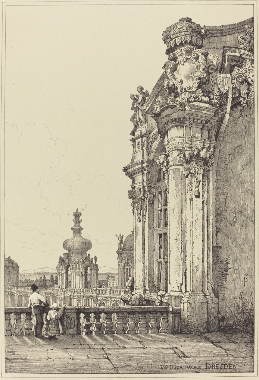 Zwinger Paleis, Dresden door Samuel Prout