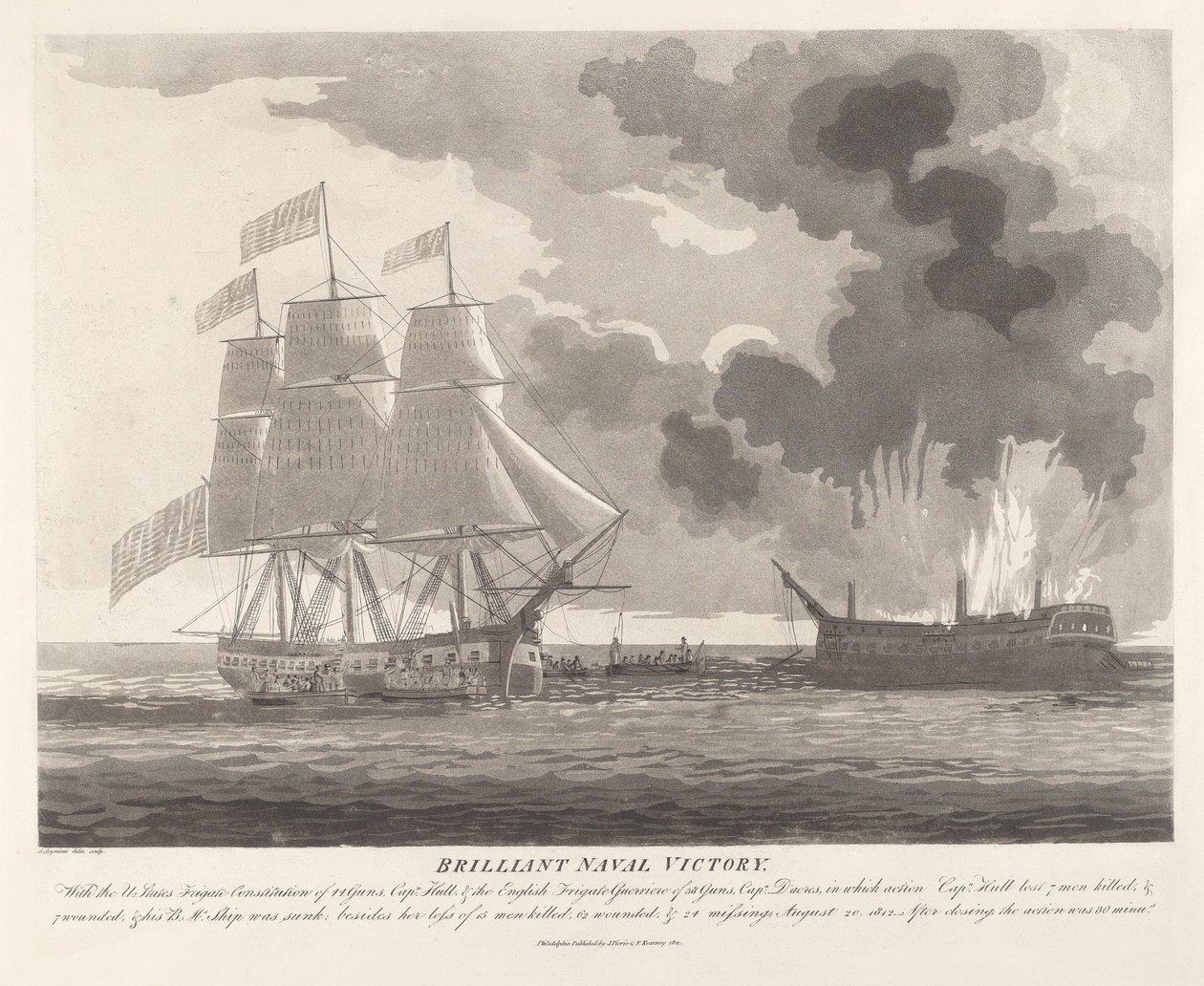 Briljante zeeslag door Samuel Seymour
