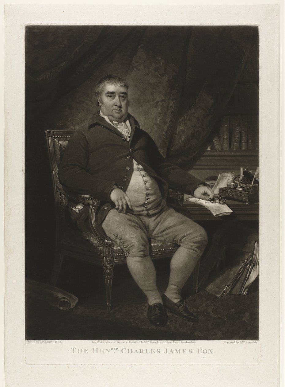 Portret van Charles James Fox door Samuel William Reynolds (I)