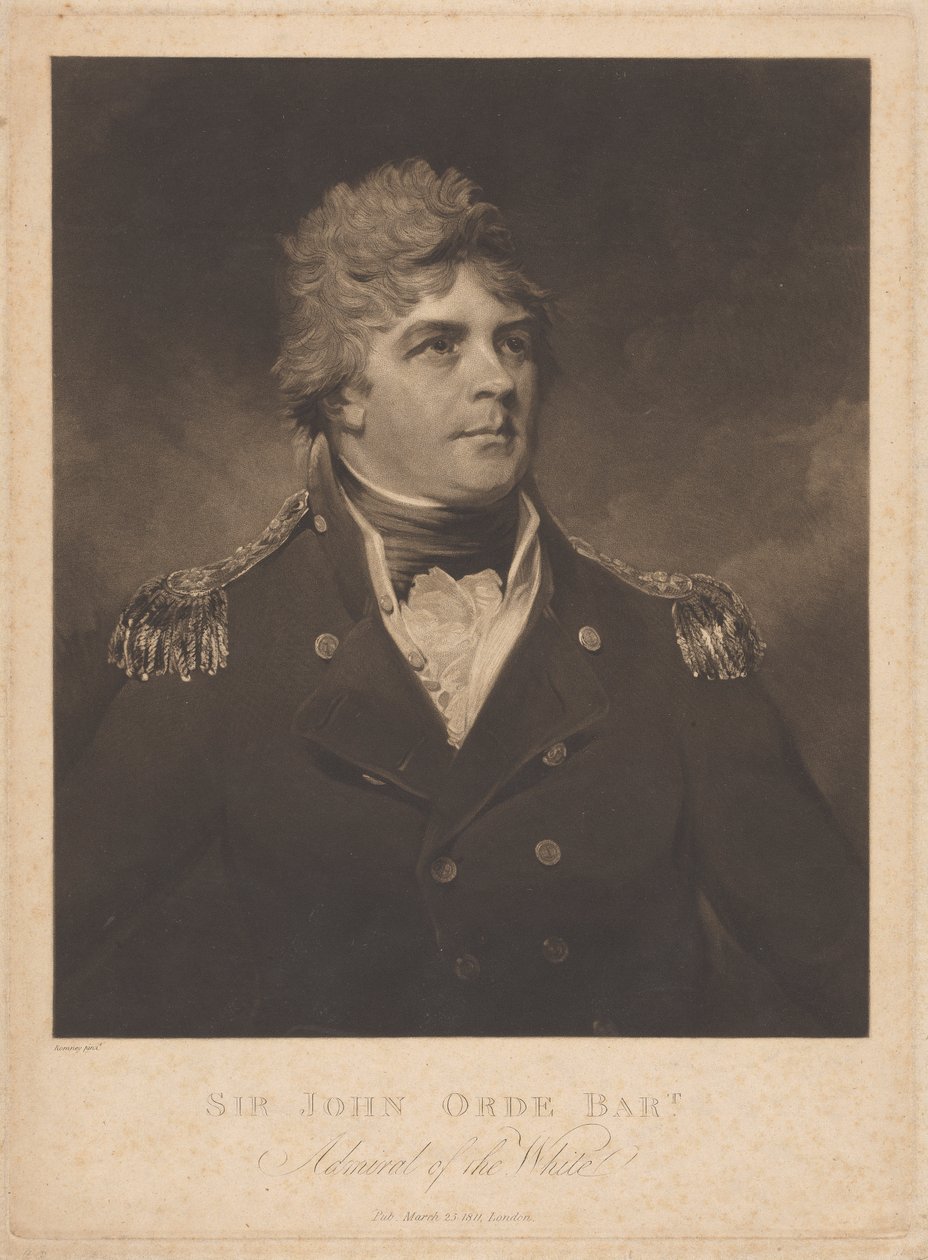 Sir John Orde door Samuel William Reynolds