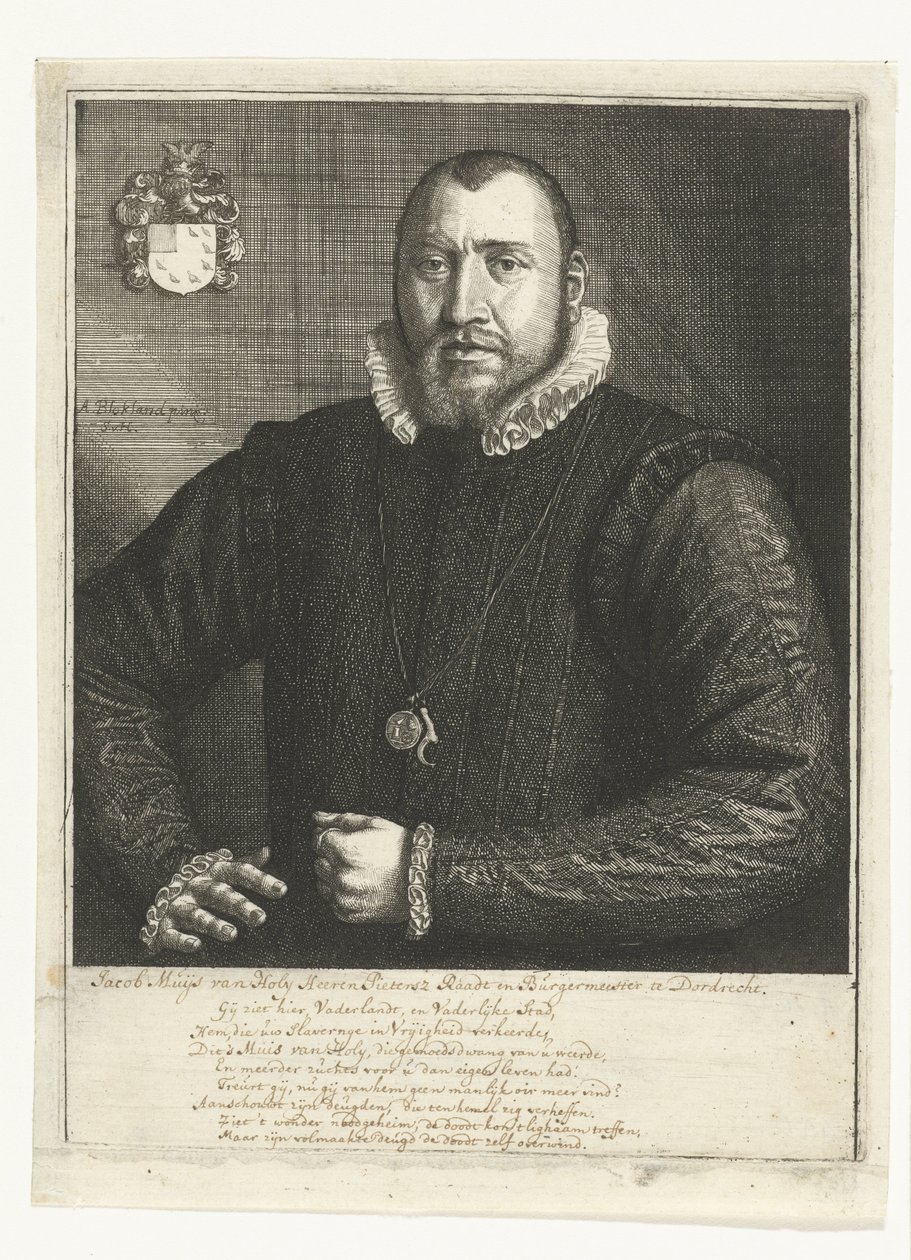 Portret van Jacob Muys van Holy door Samuel van Hoogstraten