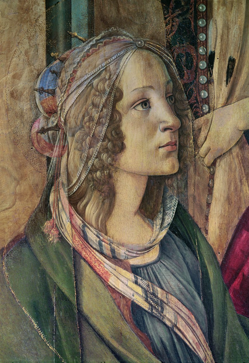 Detail van St. Catherine van het altaarstuk van San Barnaba, ca.1488 door Sandro Botticelli