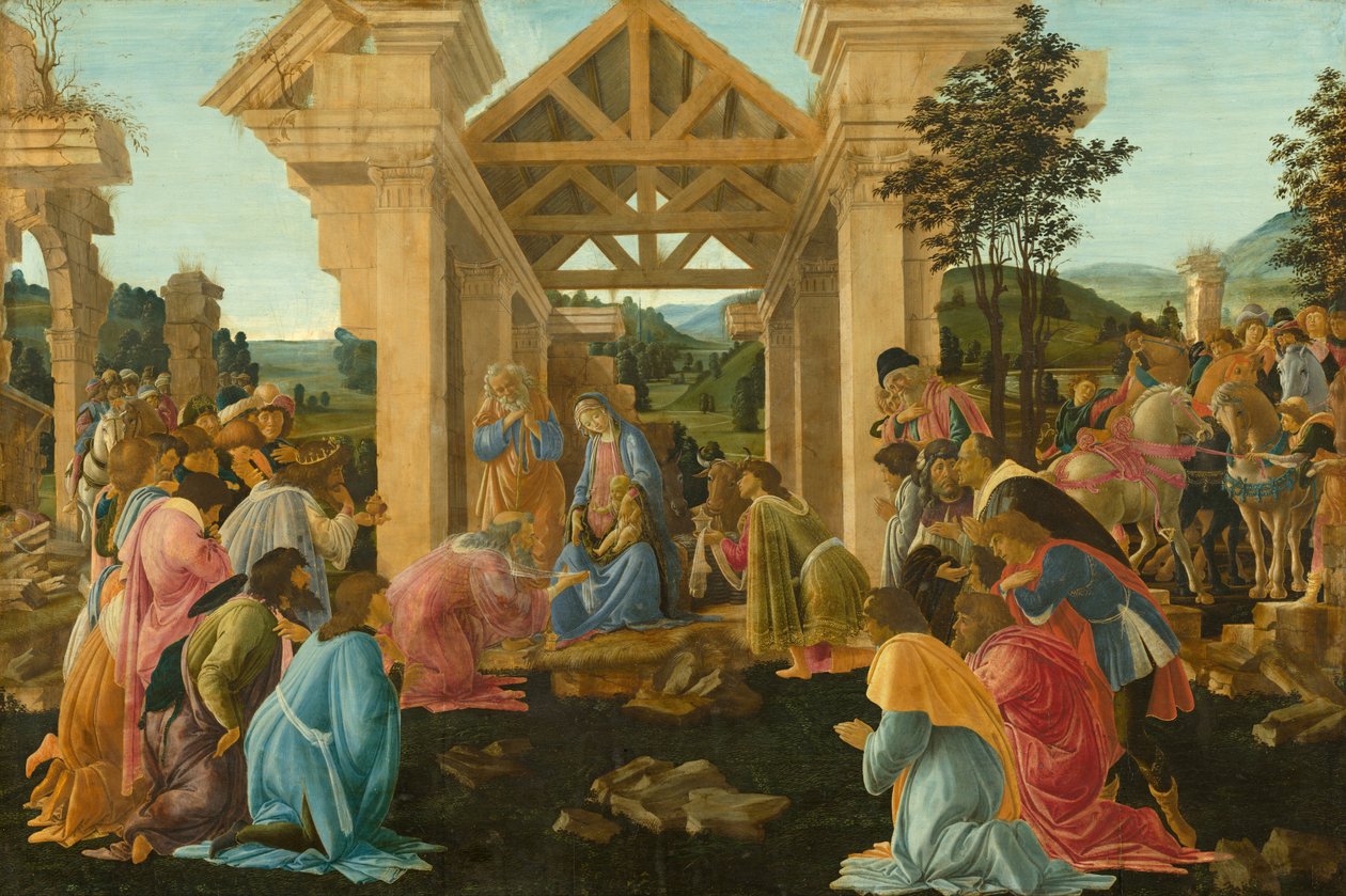 De aanbidding der wijzen door Sandro Botticelli