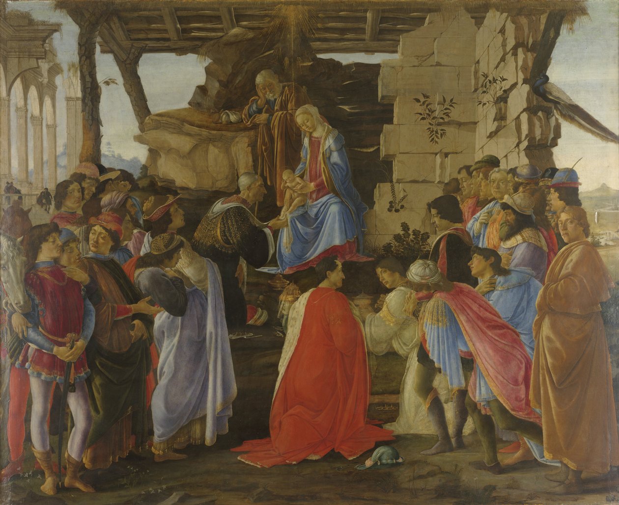 De Aanbidding der Wijzen door Sandro Botticelli