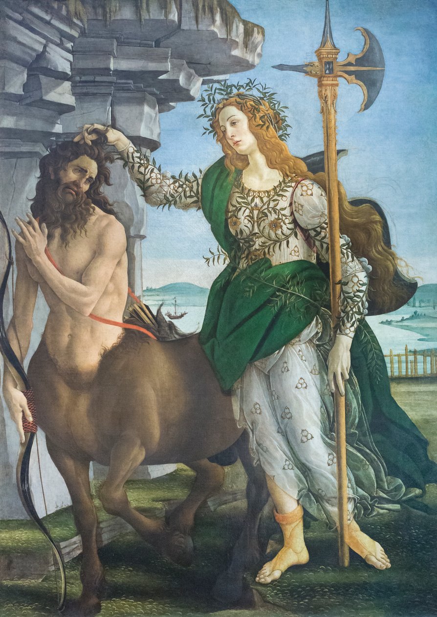 Pallas en de centaur door Sandro Botticelli