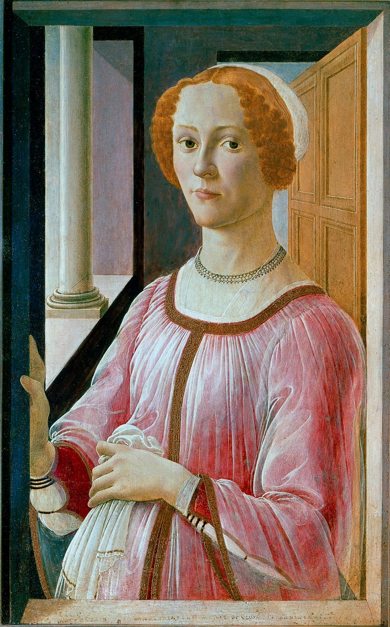 Portret van Smeralda Bandinelli Tempera op hout door Alessandro di Mariano dei Filipepi, genaamd Sandro Botticelli (1445-1510) ca. 1471 door Sandro Botticelli