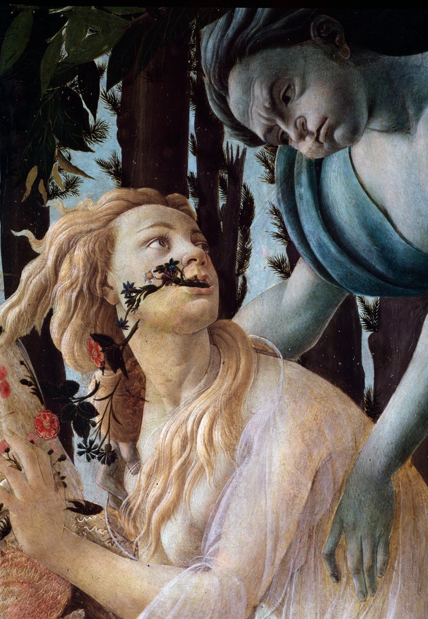 De lente (detail) door Sandro Botticelli