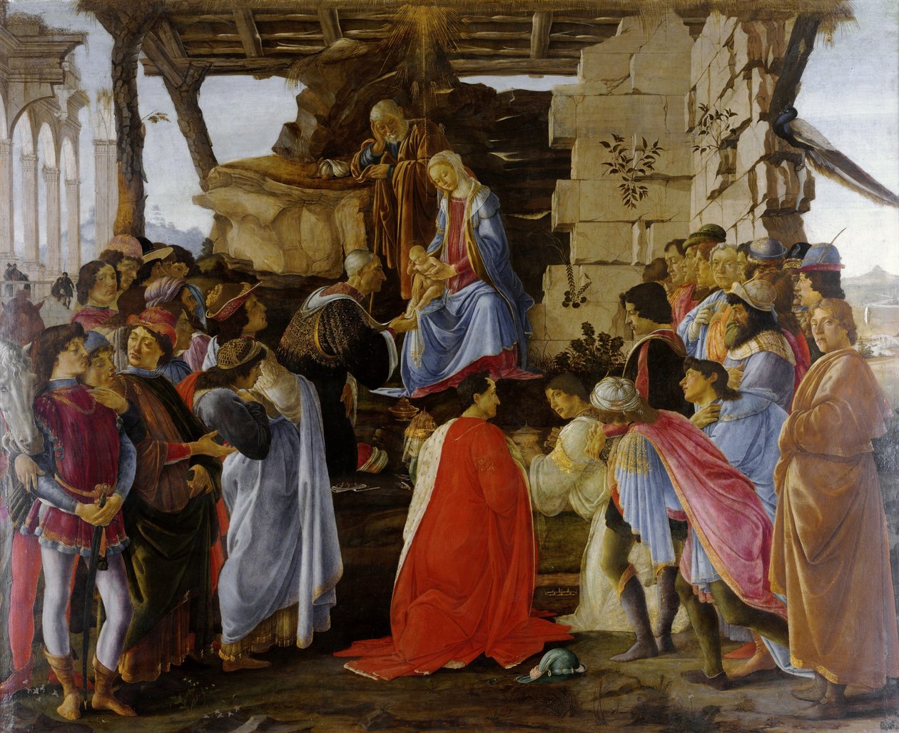 Aanbidding van de Wijzen door Sandro Botticelli