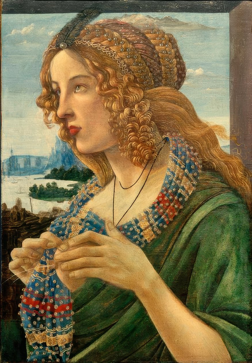 Allegorisch Portret van een Vrouw (Simonetta Vespucci?) door Sandro Botticelli