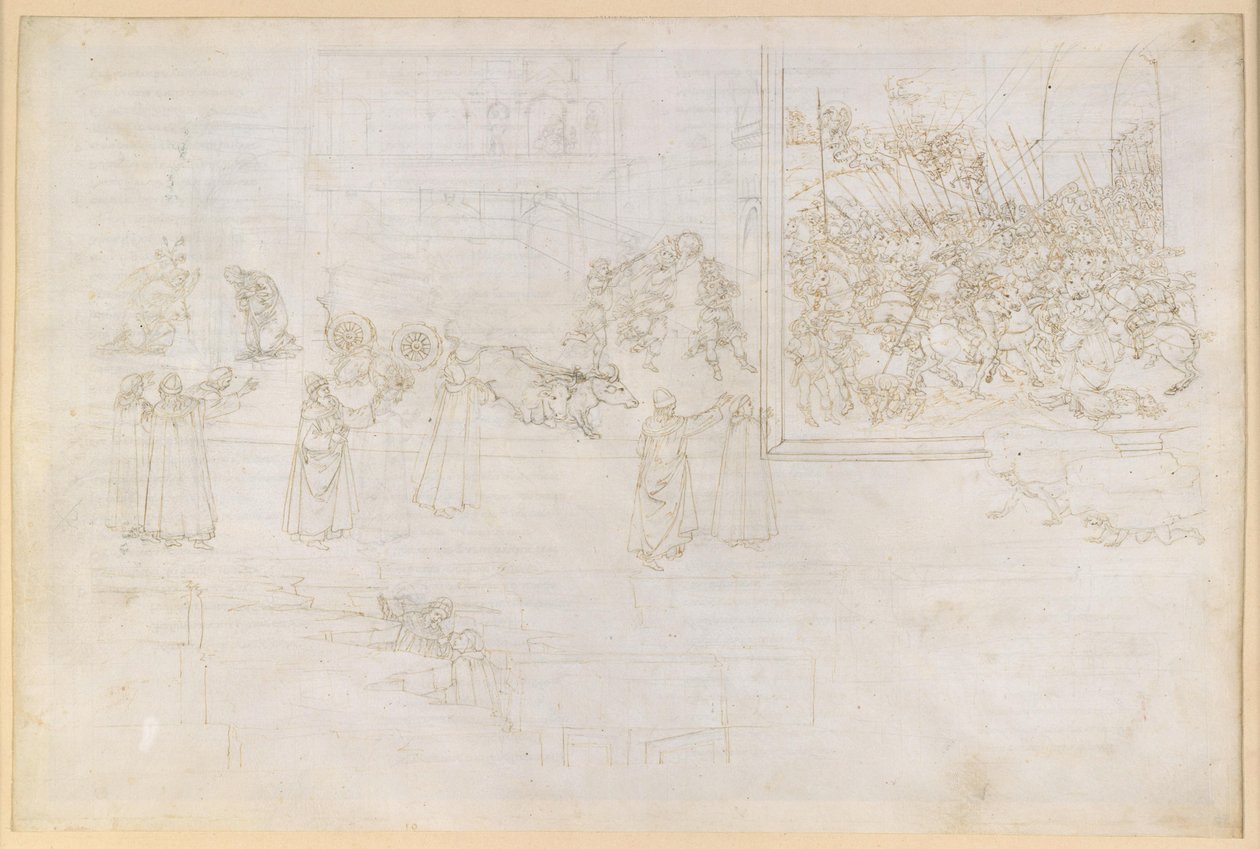 La Divina Commedia, Purgatorio X. Eerste cirkel van het Purgatorio: de marmeren reliëfs; boetedoening van de hoogmoedigen door Sandro Botticelli
