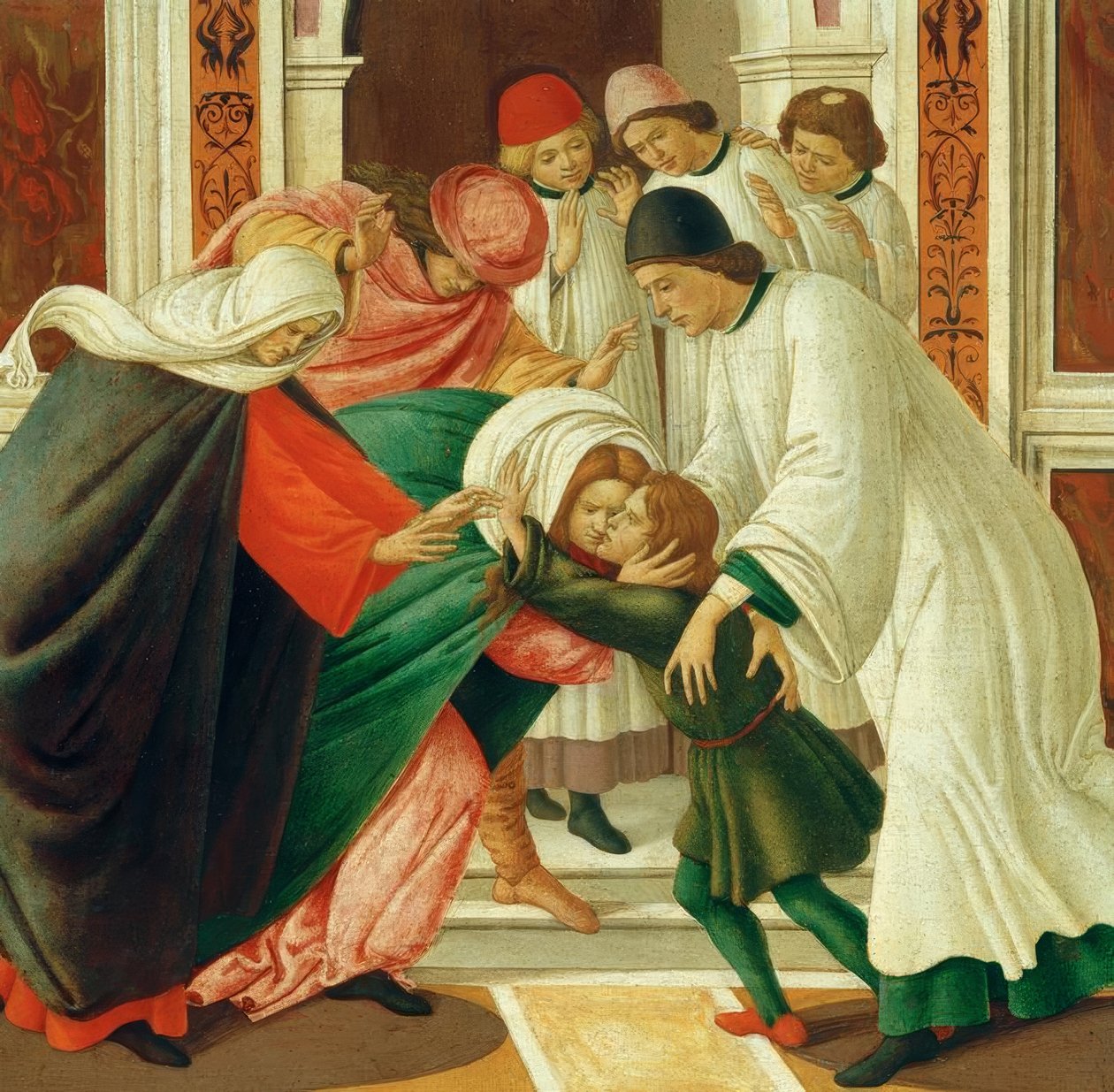 Leven en wonderdaden van de heilige Zenobius (Opwekking van de doden) door Sandro Botticelli