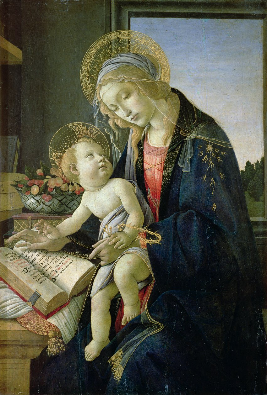 Madonna van het Boek door Sandro Botticelli