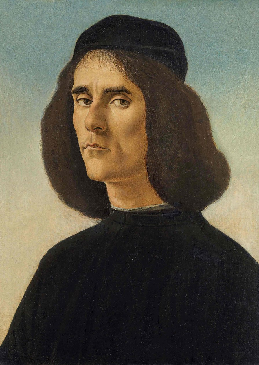 Portret van Michael Tarchaniota Marullus, ca. 1500 door Sandro Botticelli